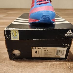 Adidas Kids HyperFast K Blue and Pink Shoes